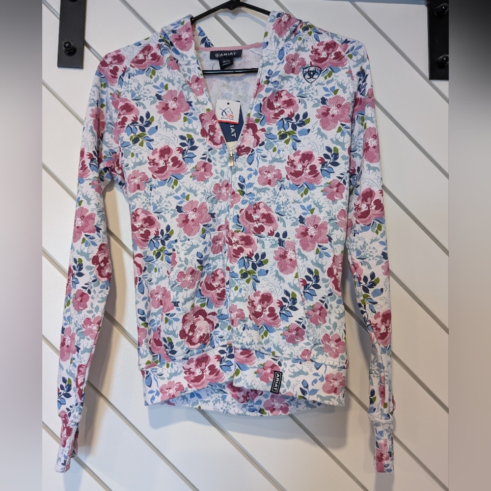 Ariat Frolic Floral Print Full Zip Hoodie NWT